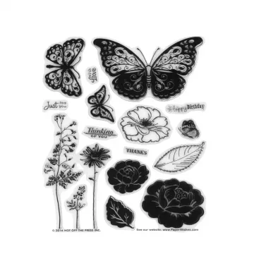 You Make Me Happy 6"x8" Flower Stamps